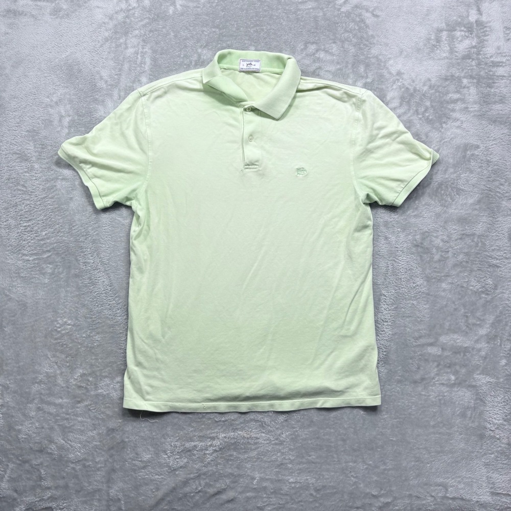 Southern Tide Polo Shirt Mens Large 40 Green Tailored Fit Short Sleeve